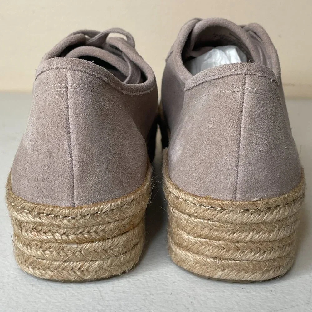 Steve Madden Hampton Tan Suede Platform Espadrille Sneakers Size 10